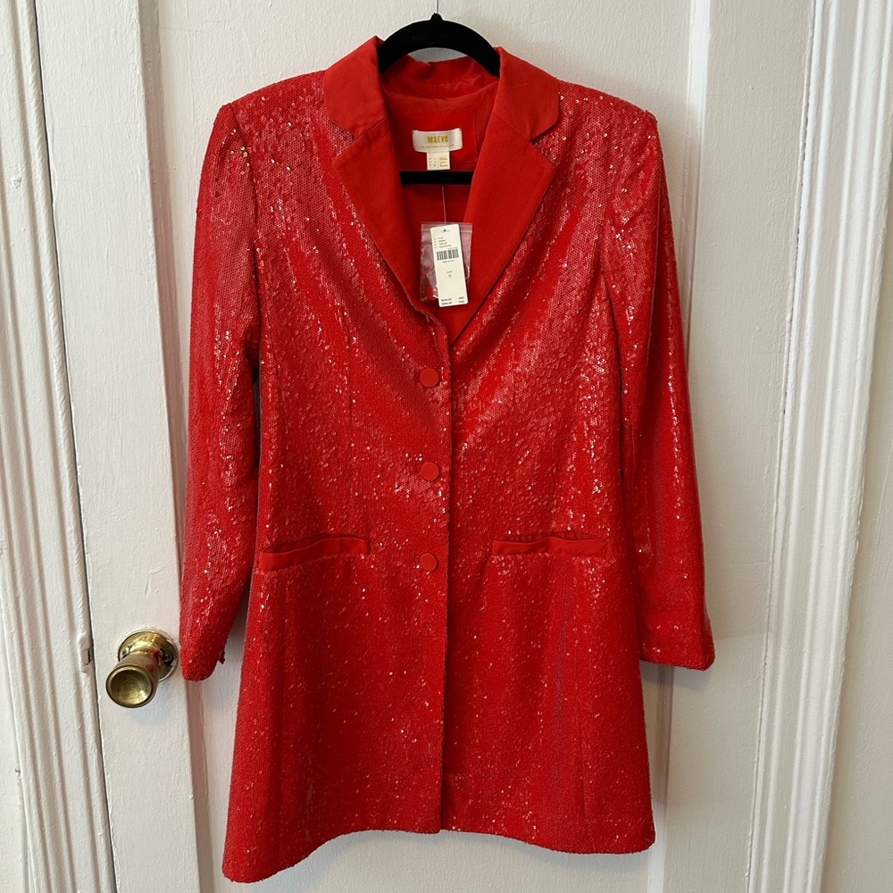 Maeve Sequin Blazer Dress from Anthropologie. NWT, Size 0.